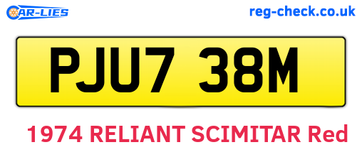 PJU738M are the vehicle registration plates.