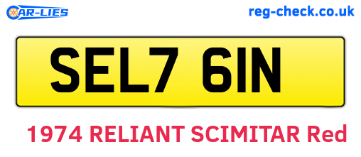 SEL761N are the vehicle registration plates.