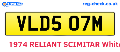 VLD507M are the vehicle registration plates.