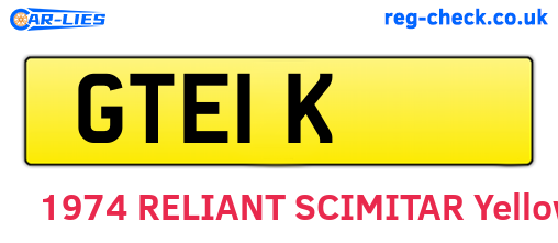 GTE1K are the vehicle registration plates.