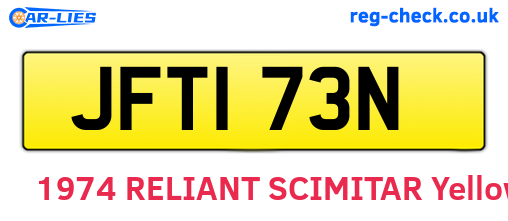 JFT173N are the vehicle registration plates.