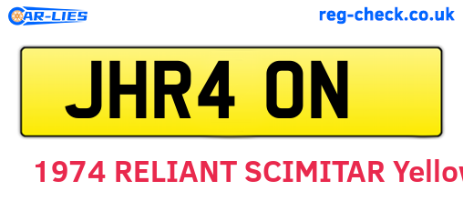 JHR40N are the vehicle registration plates.