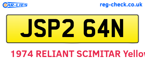JSP264N are the vehicle registration plates.