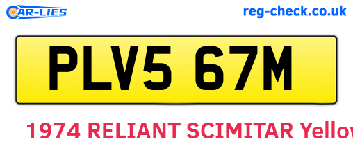 PLV567M are the vehicle registration plates.