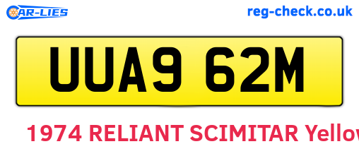 UUA962M are the vehicle registration plates.