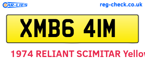XMB641M are the vehicle registration plates.