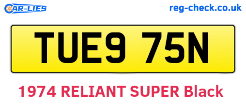 TUE975N are the vehicle registration plates.