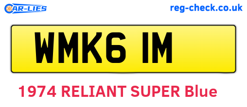 WMK61M are the vehicle registration plates.