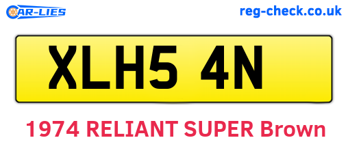 XLH54N are the vehicle registration plates.