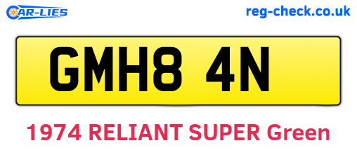 GMH84N are the vehicle registration plates.