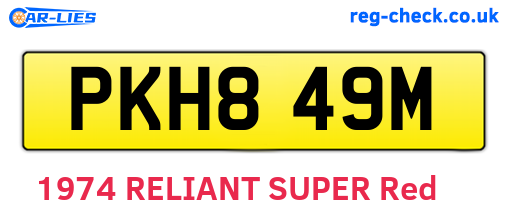 PKH849M are the vehicle registration plates.