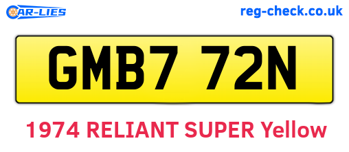 GMB772N are the vehicle registration plates.