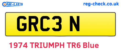 GRC3N are the vehicle registration plates.