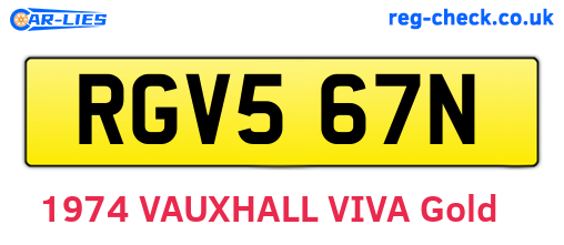 RGV567N are the vehicle registration plates.