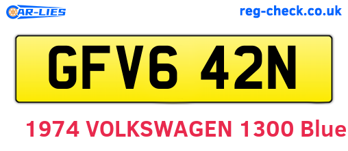 GFV642N are the vehicle registration plates.