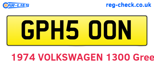 GPH500N are the vehicle registration plates.