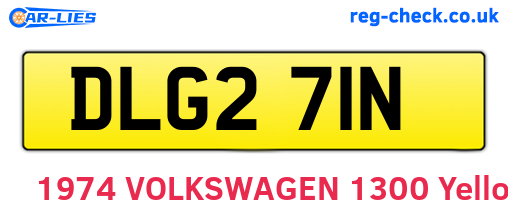 DLG271N are the vehicle registration plates.