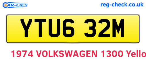 YTU632M are the vehicle registration plates.