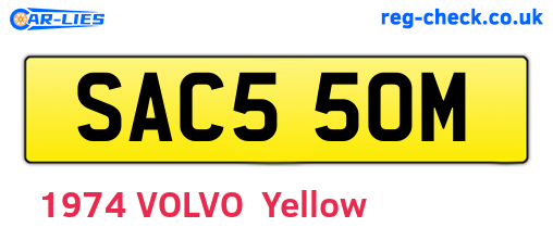 SAC550M are the vehicle registration plates.