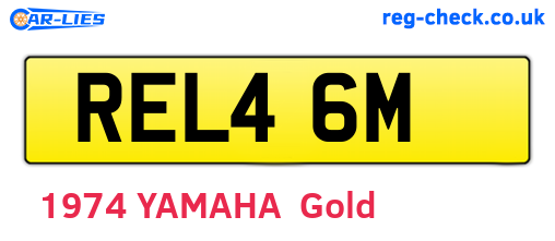 REL46M are the vehicle registration plates.