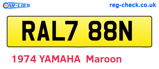 RAL788N are the vehicle registration plates.