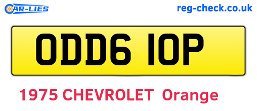 ODD610P are the vehicle registration plates.