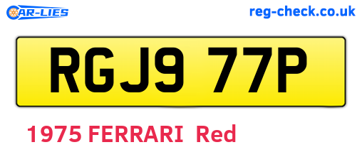 RGJ977P are the vehicle registration plates.