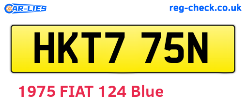 HKT775N are the vehicle registration plates.
