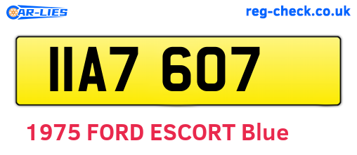 IIA7607 are the vehicle registration plates.