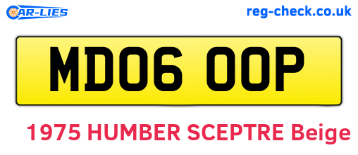 MDO600P are the vehicle registration plates.