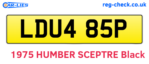LDU485P are the vehicle registration plates.