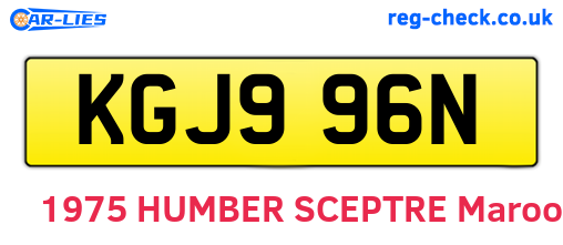 KGJ996N are the vehicle registration plates.
