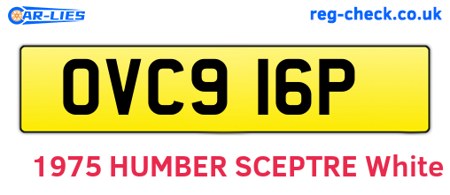 OVC916P are the vehicle registration plates.