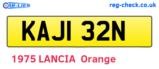 KAJ132N are the vehicle registration plates.