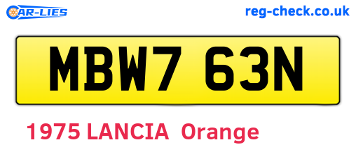 MBW763N are the vehicle registration plates.