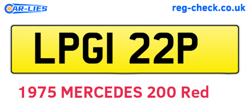 LPG122P are the vehicle registration plates.