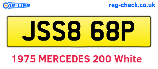JSS868P are the vehicle registration plates.