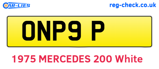 ONP9P are the vehicle registration plates.