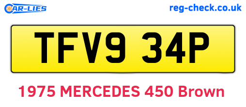 TFV934P are the vehicle registration plates.