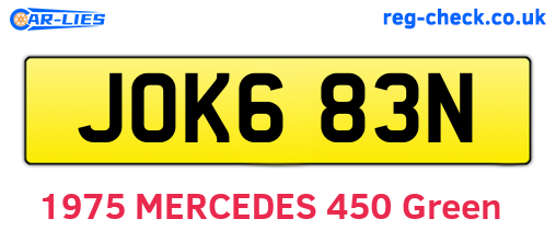 JOK683N are the vehicle registration plates.