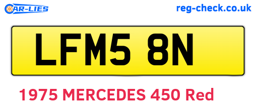 LFM58N are the vehicle registration plates.