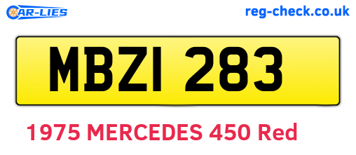 MBZ1283 are the vehicle registration plates.
