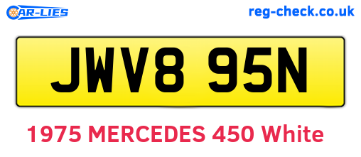 JWV895N are the vehicle registration plates.