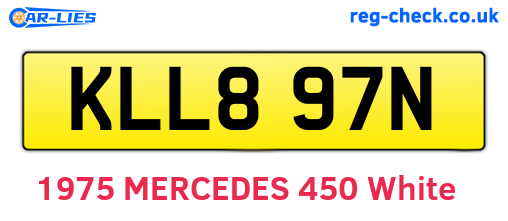 KLL897N are the vehicle registration plates.