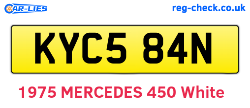 KYC584N are the vehicle registration plates.