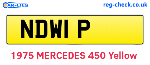 NDW1P are the vehicle registration plates.