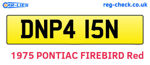 DNP415N are the vehicle registration plates.