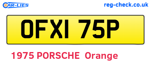 OFX175P are the vehicle registration plates.