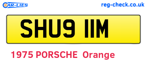 SHU911M are the vehicle registration plates.