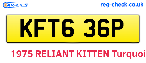 KFT636P are the vehicle registration plates.